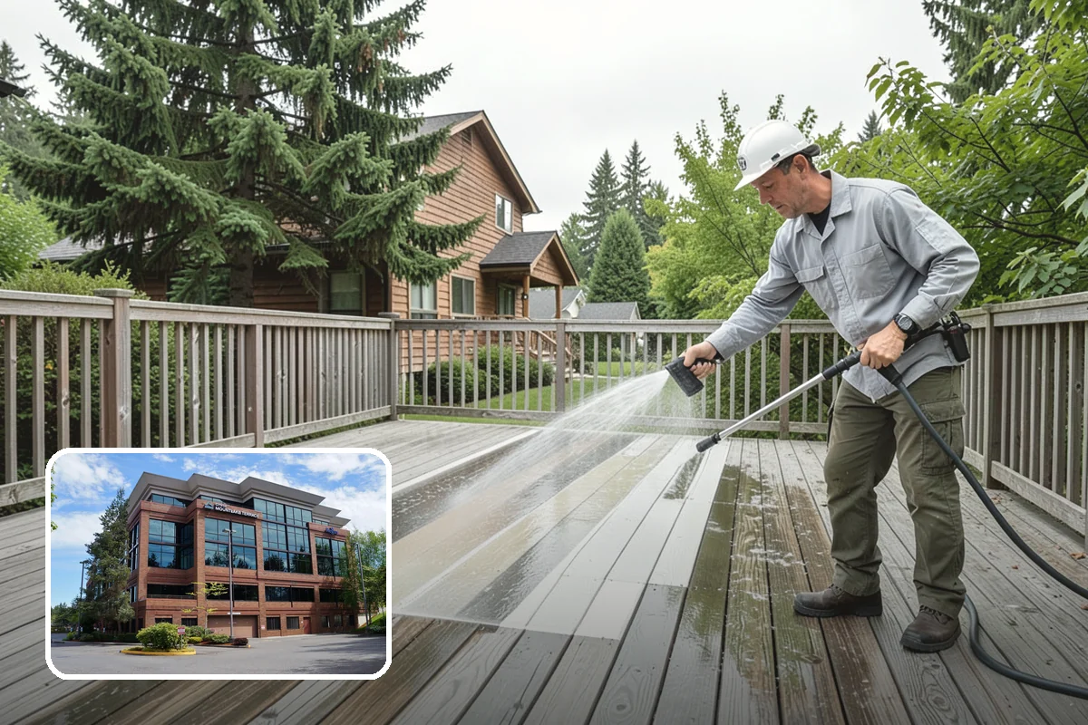 Leaf Stain Removal in Mountlake Terrace, Snohomish County, WA - Breaks down brown tannin staining from fallen leaves