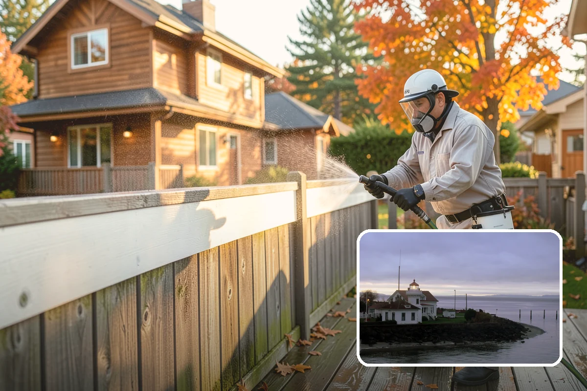 Leaf Stain Removal in Mukilteo, Snohomish County, WA - Breaks down brown tannin staining from fallen leaves