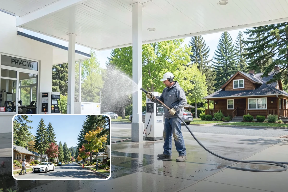 Leaf Stain Removal in Orting, Pierce County, WA - Breaks down brown tannin staining from fallen leaves