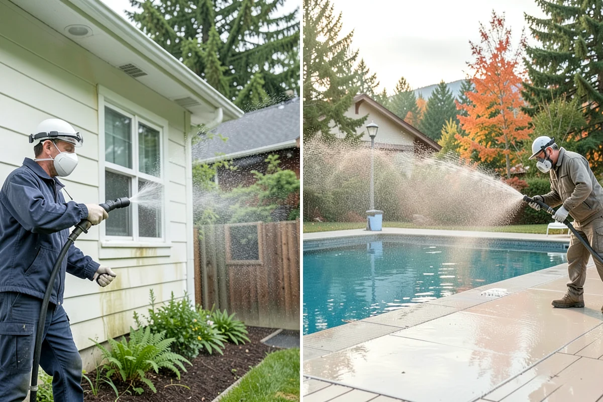 Leaf Stain Removal in Puyallup, Pierce County, WA - Clear debris and assess the tannin staining