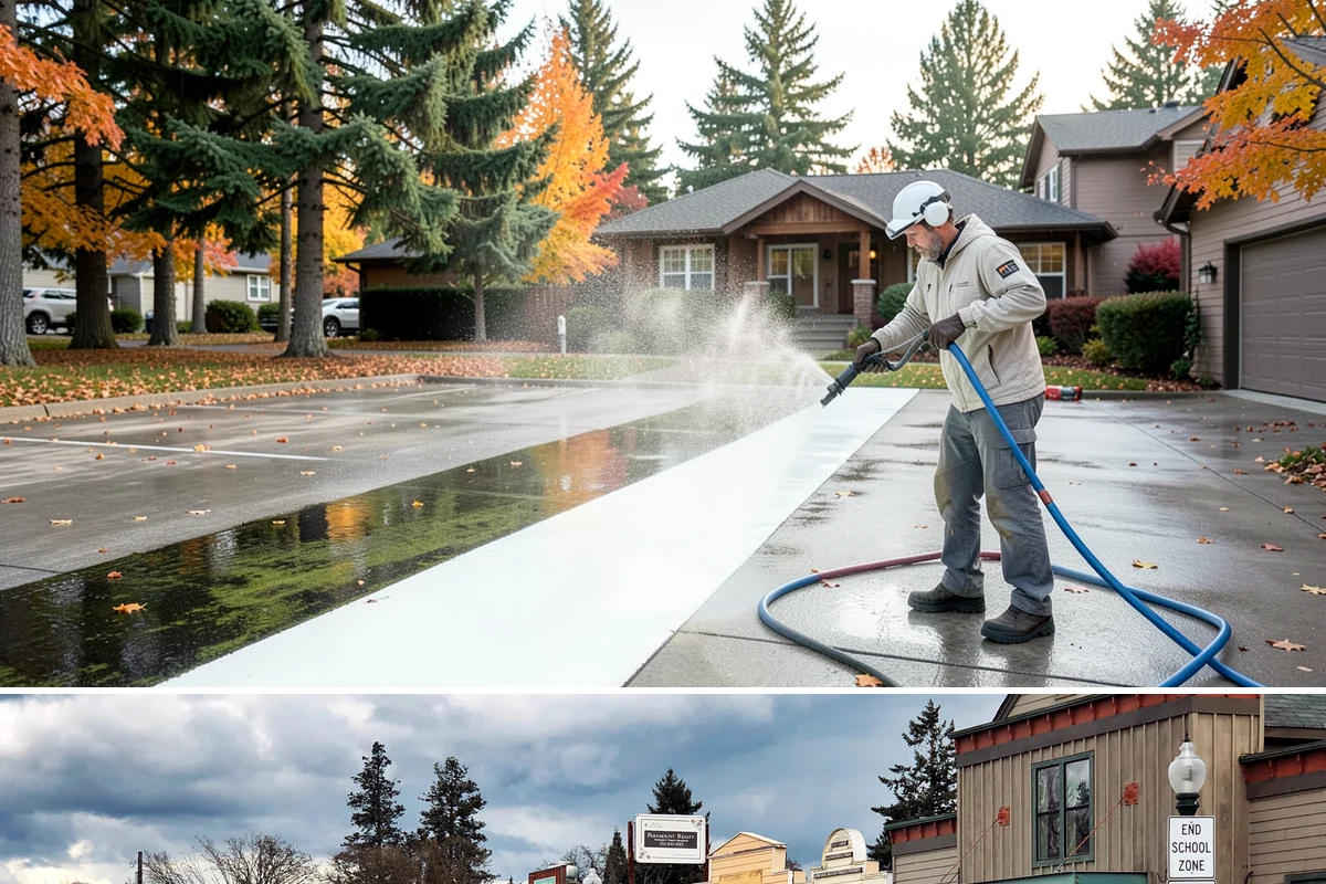 Leaf Stain Removal in Roy, Pierce County, WA - Tackle leaf tannin stains in late fall or winter once leaf drop ends, before the marks set through the wet months.