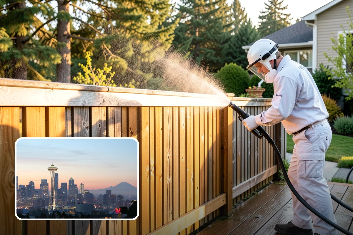 Leaf Stain Removal in Seattle, King County, WA - Breaks down brown tannin staining from fallen leaves