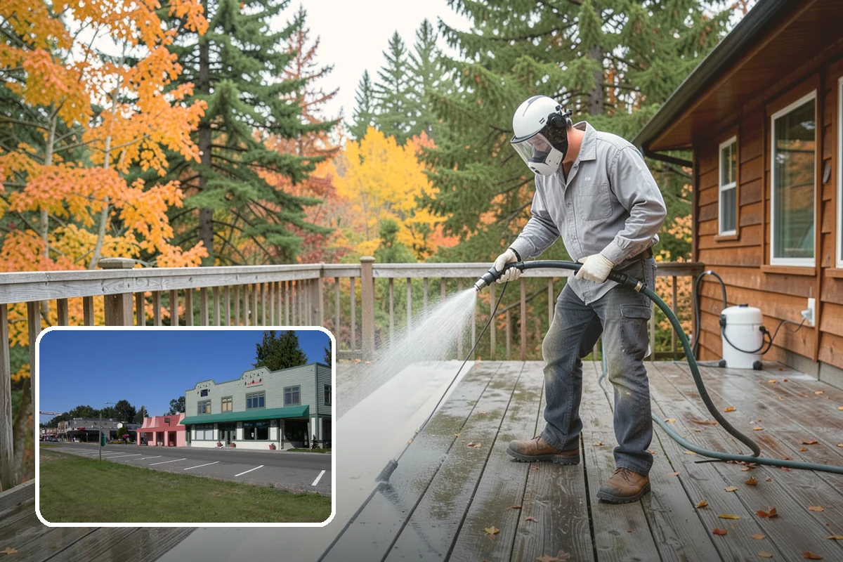 Leaf Stain Removal in Snoqualmie, King County, WA - Breaks down brown tannin staining from fallen leaves