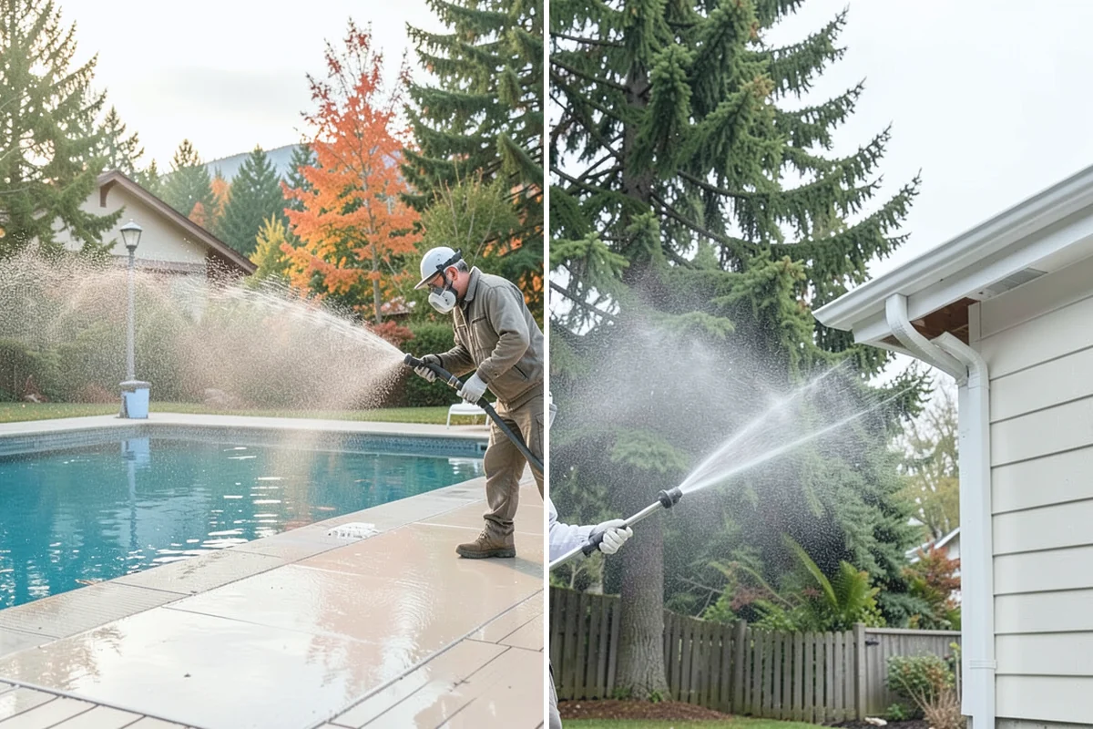 Leaf Stain Removal in South Prairie, Pierce County, WA - Clear debris and assess the tannin staining