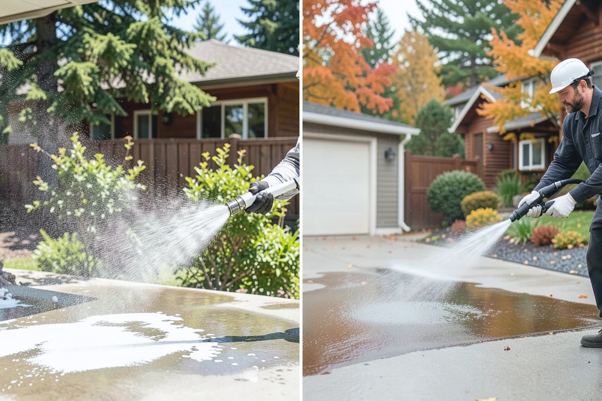 Leaf Stain Removal in Sumner, Pierce County, WA - Clear debris and assess the tannin staining