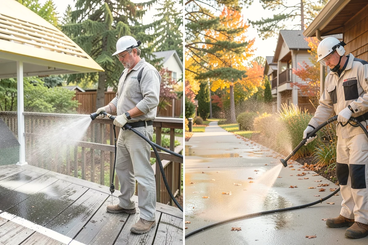 Leaf Stain Removal in Tukwila, King County, WA - Clear debris and assess the tannin staining