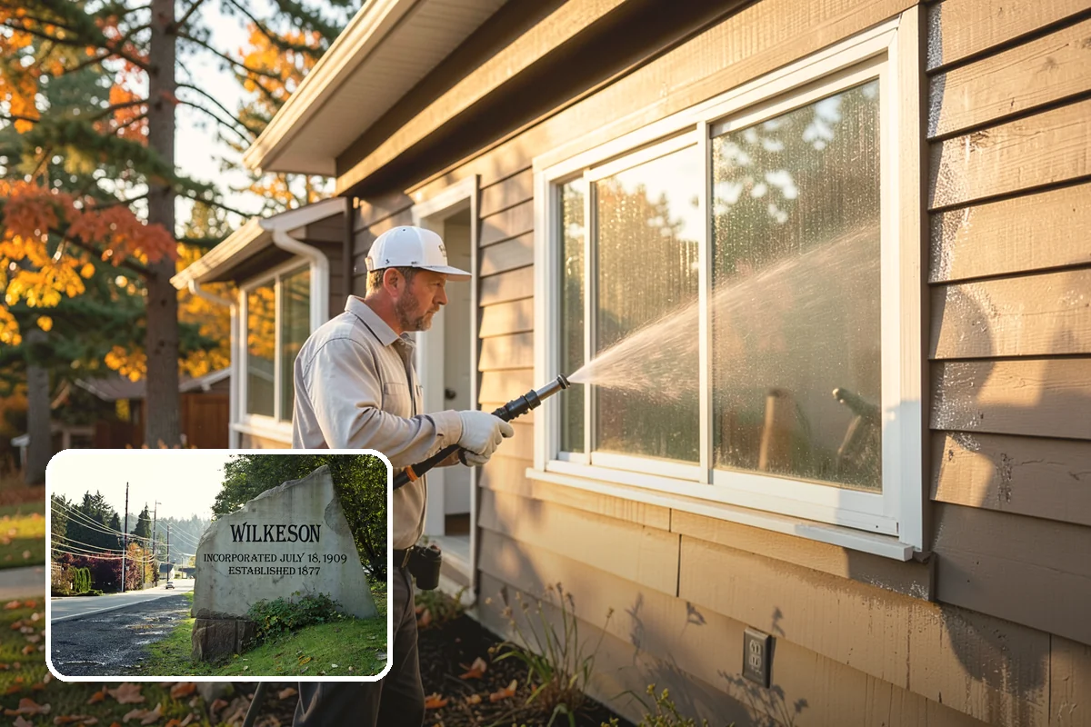 Leaf Stain Removal in Wilkeson, Pierce County, WA - Breaks down brown tannin staining from fallen leaves