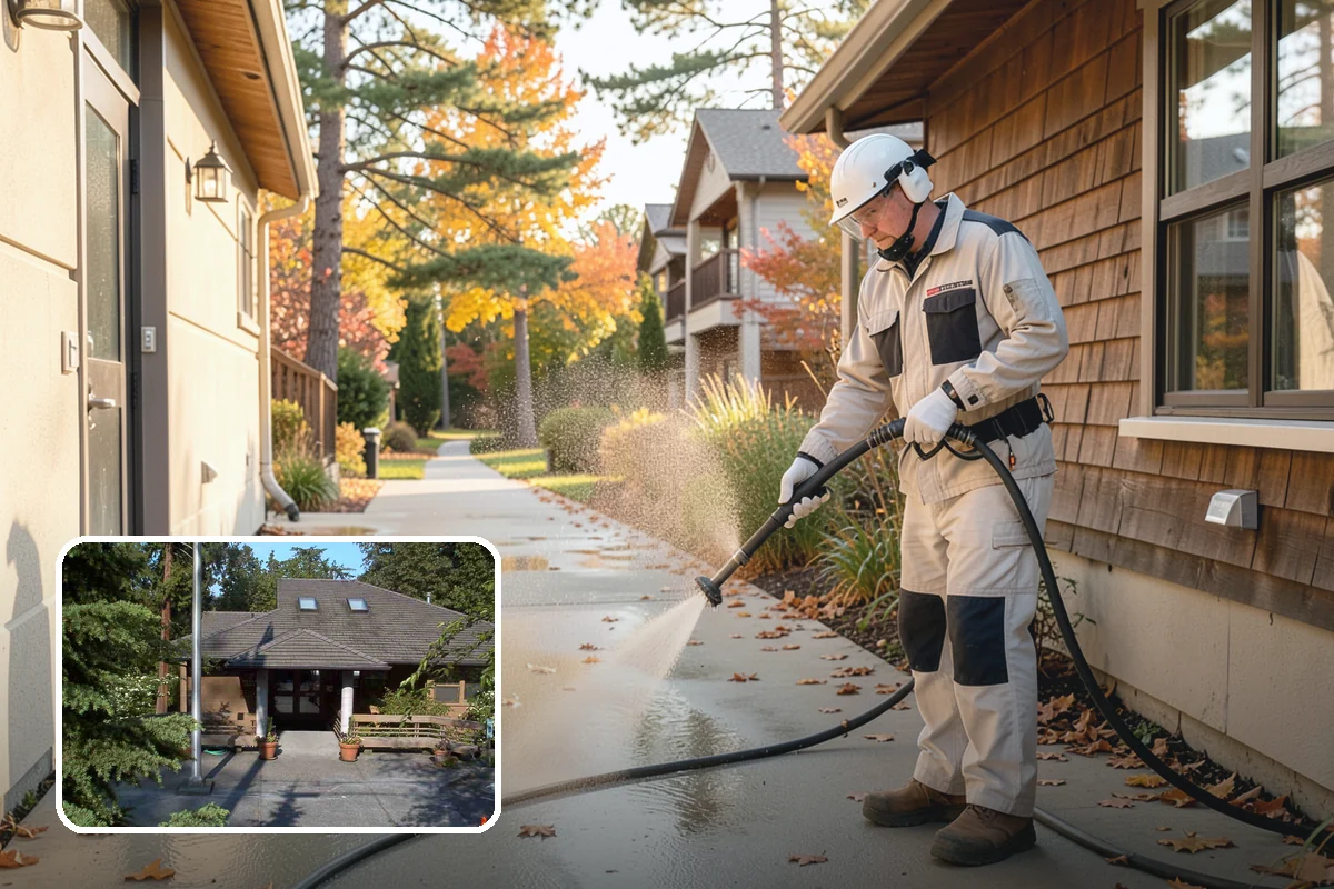 Leaf Stain Removal in Yarrow Point, King County, WA - Breaks down brown tannin staining from fallen leaves