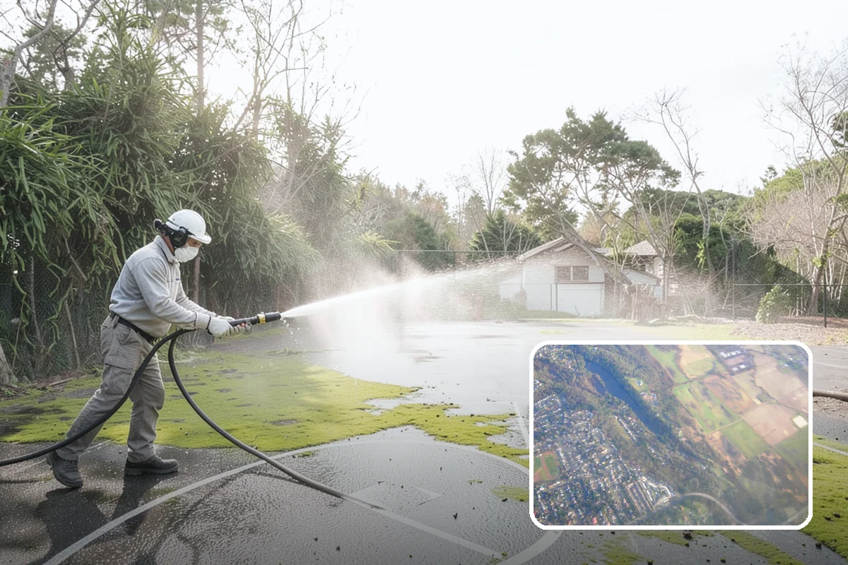 Lichen Removal in Algona, King County, WA - Kills tenacious lichen that resists ordinary washing