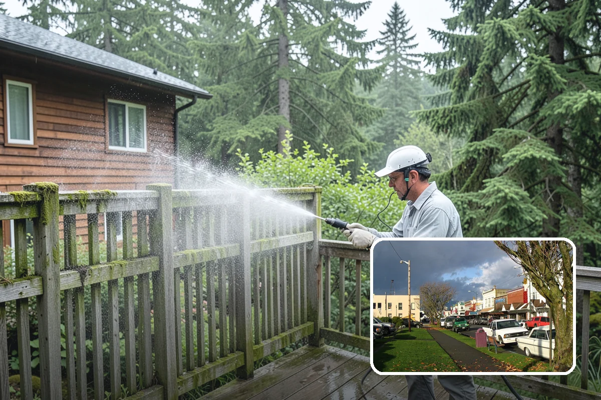 Lichen Removal in Arlington, Snohomish County, WA - Kills tenacious lichen that resists ordinary washing