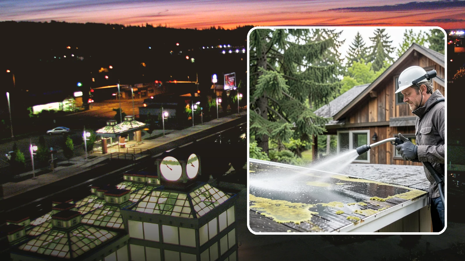 Lichen Removal in Auburn, King County, WA - Careful treatment and removal of stubborn lichen that anchors into roofs, fences, and masonry in damp conditions.