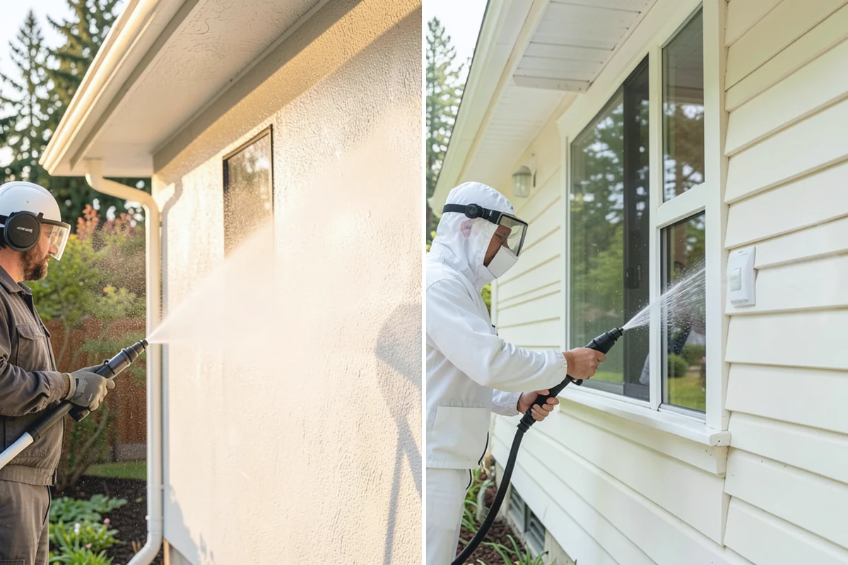 Lichen Removal in Beaux Arts Village, King County, WA - Identify the lichen colonies and the affected material