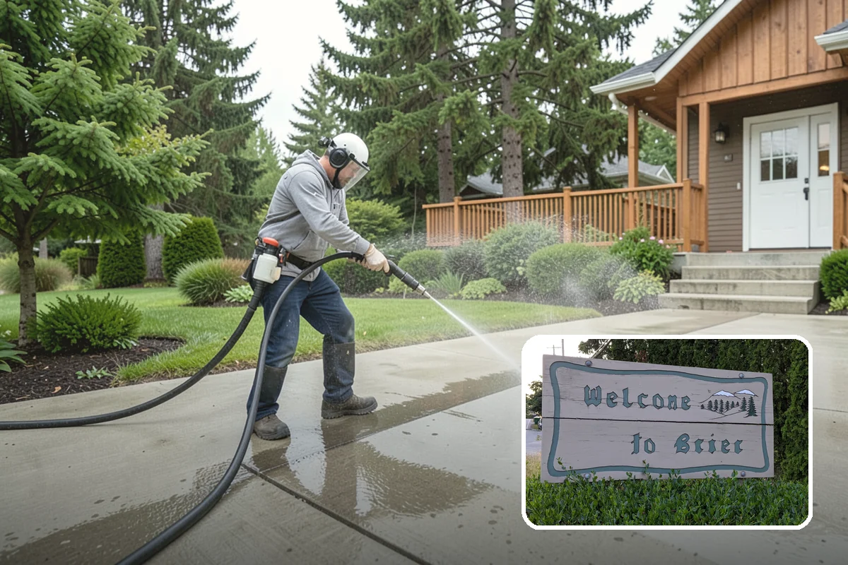 Lichen Removal in Brier, Snohomish County, WA - Kills tenacious lichen that resists ordinary washing