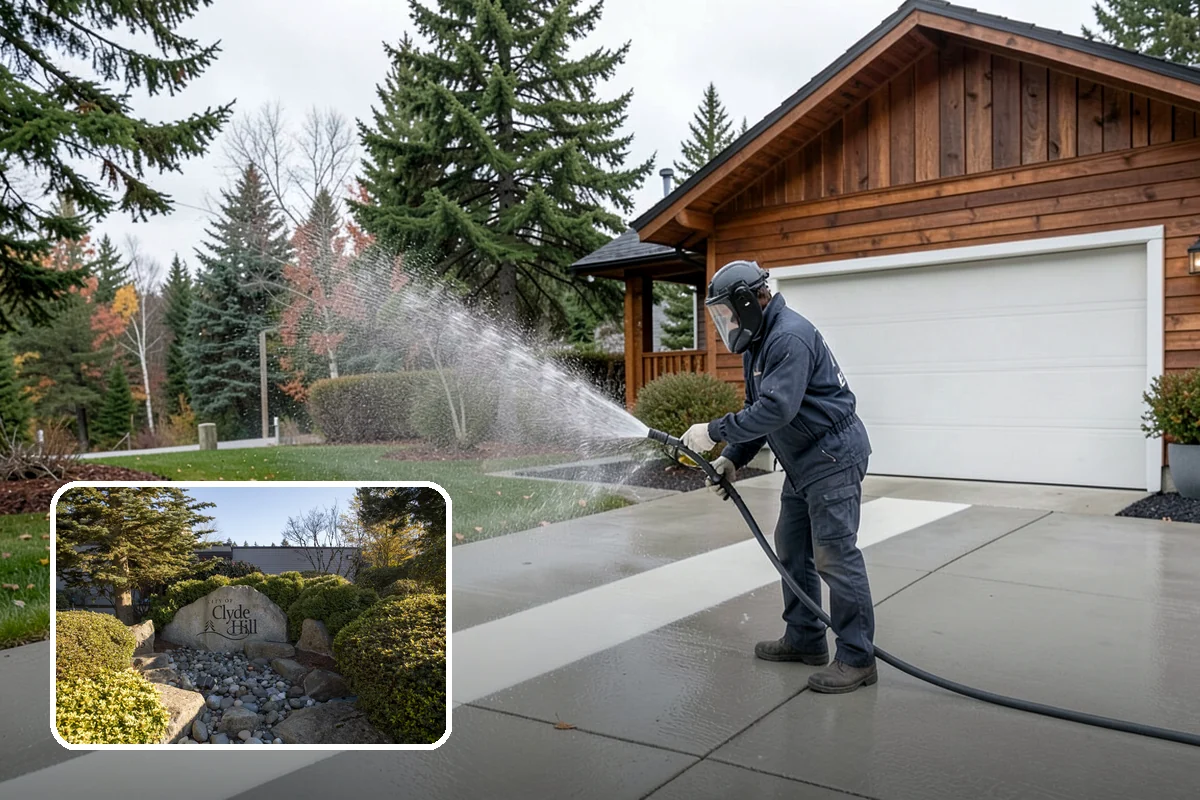 Lichen Removal in Clyde Hill, King County, WA - Kills tenacious lichen that resists ordinary washing