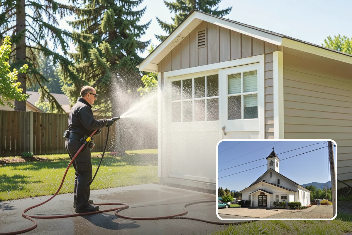 Lichen Removal in Concrete, Skagit County, WA - Kills tenacious lichen that resists ordinary washing