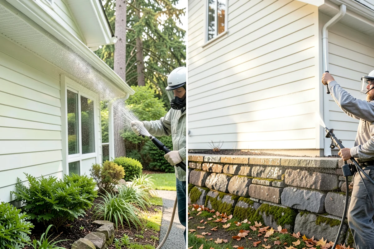 Lichen Removal in DuPont, Pierce County, WA - Identify the lichen colonies and the affected material