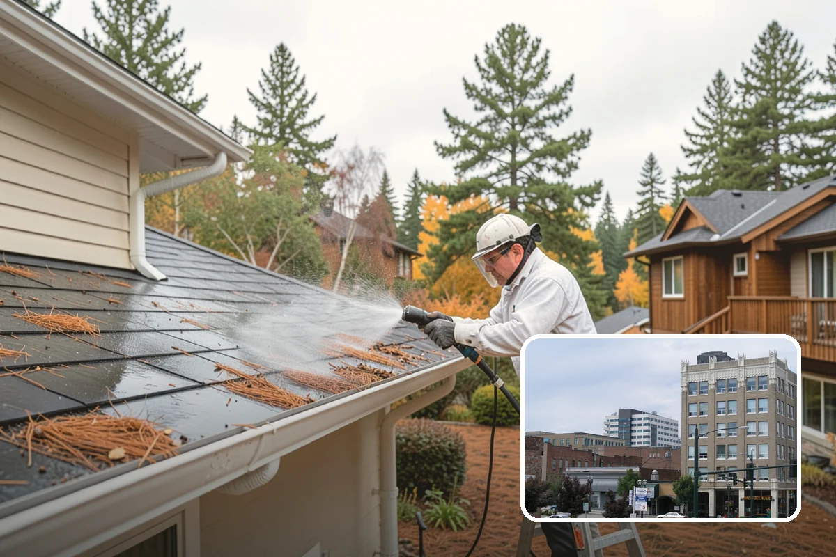 Lichen Removal in Everett, Snohomish County, WA - Kills tenacious lichen that resists ordinary washing