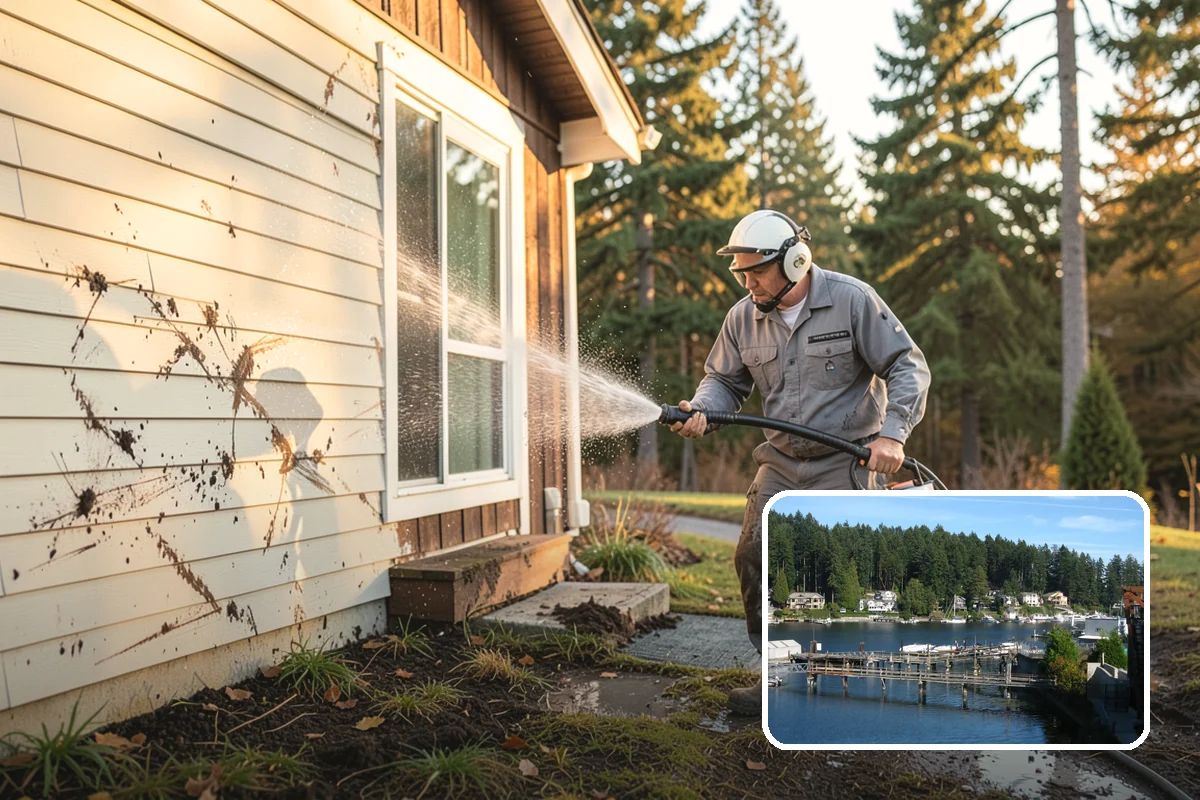 Lichen Removal in Gig Harbor, Pierce County, WA - Kills tenacious lichen that resists ordinary washing