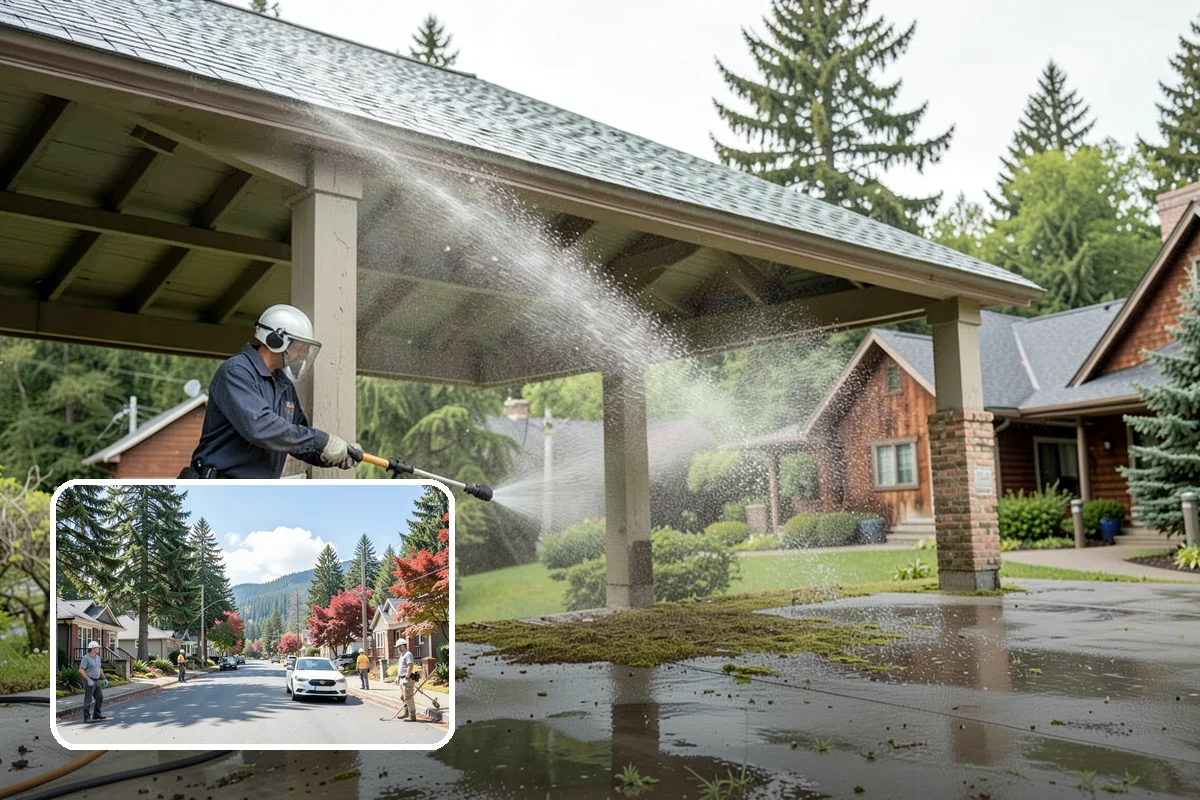 Lichen Removal in Hunts Point, King County, WA - Kills tenacious lichen that resists ordinary washing