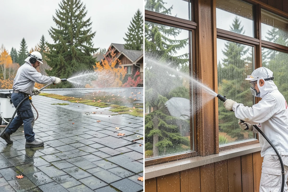 Lichen Removal in Issaquah, King County, WA - Identify the lichen colonies and the affected material