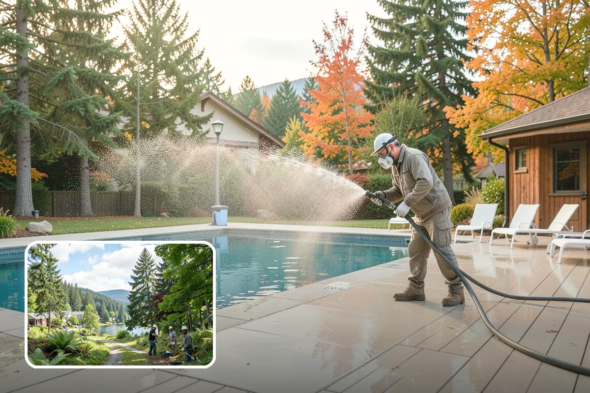 Lichen Removal in Lake Forest Park, King County, WA - Kills tenacious lichen that resists ordinary washing