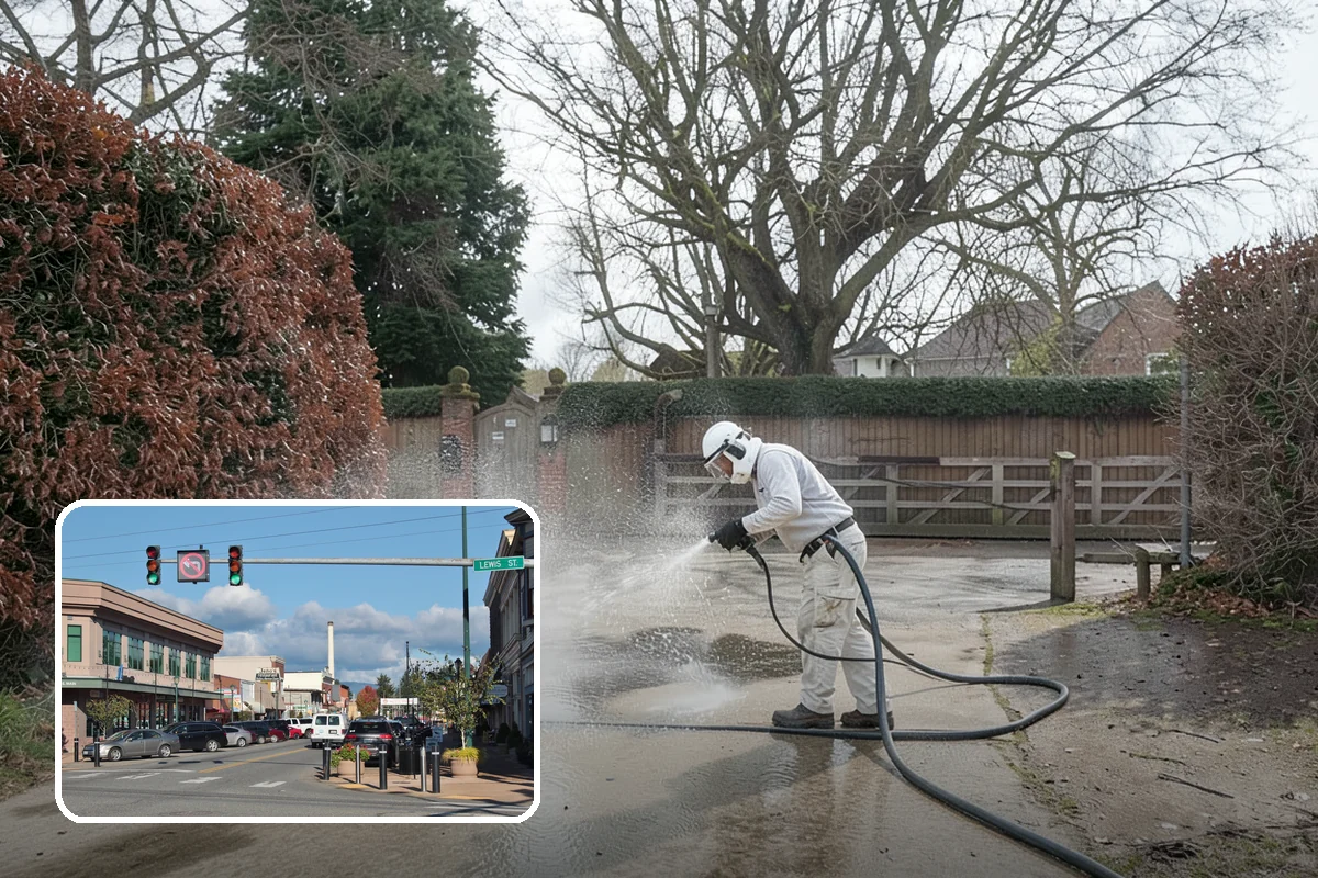 Lichen Removal in Monroe, Snohomish County, WA - Kills tenacious lichen that resists ordinary washing