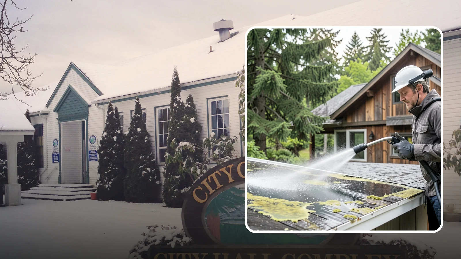 Lichen Removal in Pacific, King County, WA - Careful treatment and removal of stubborn lichen that anchors into roofs, fences, and masonry in damp conditions.