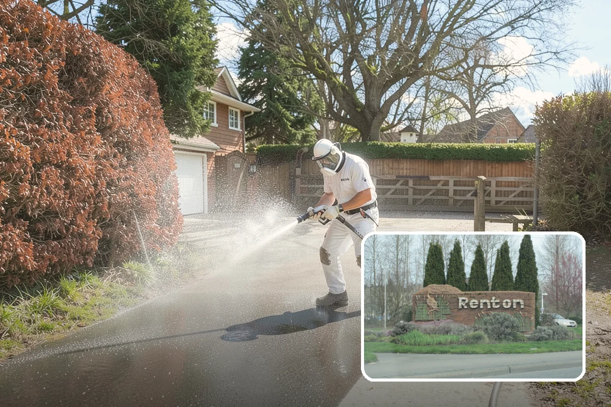 Lichen Removal in Renton, King County, WA - Kills tenacious lichen that resists ordinary washing