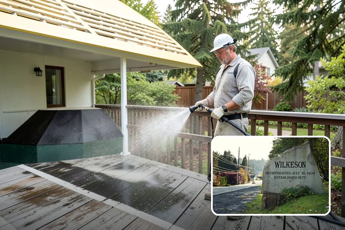 Lichen Removal in Wilkeson, Pierce County, WA - Kills tenacious lichen that resists ordinary washing