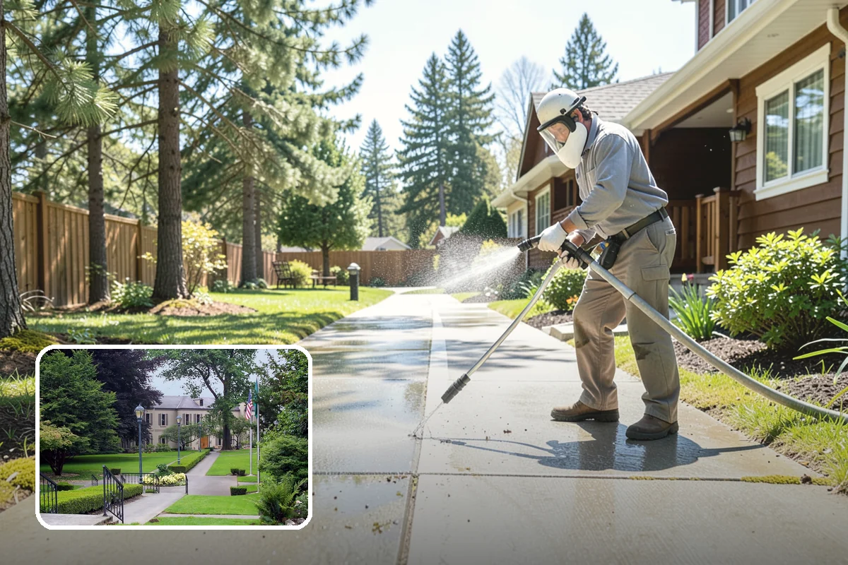 Lichen Removal in Woodinville, King County, WA - Kills tenacious lichen that resists ordinary washing