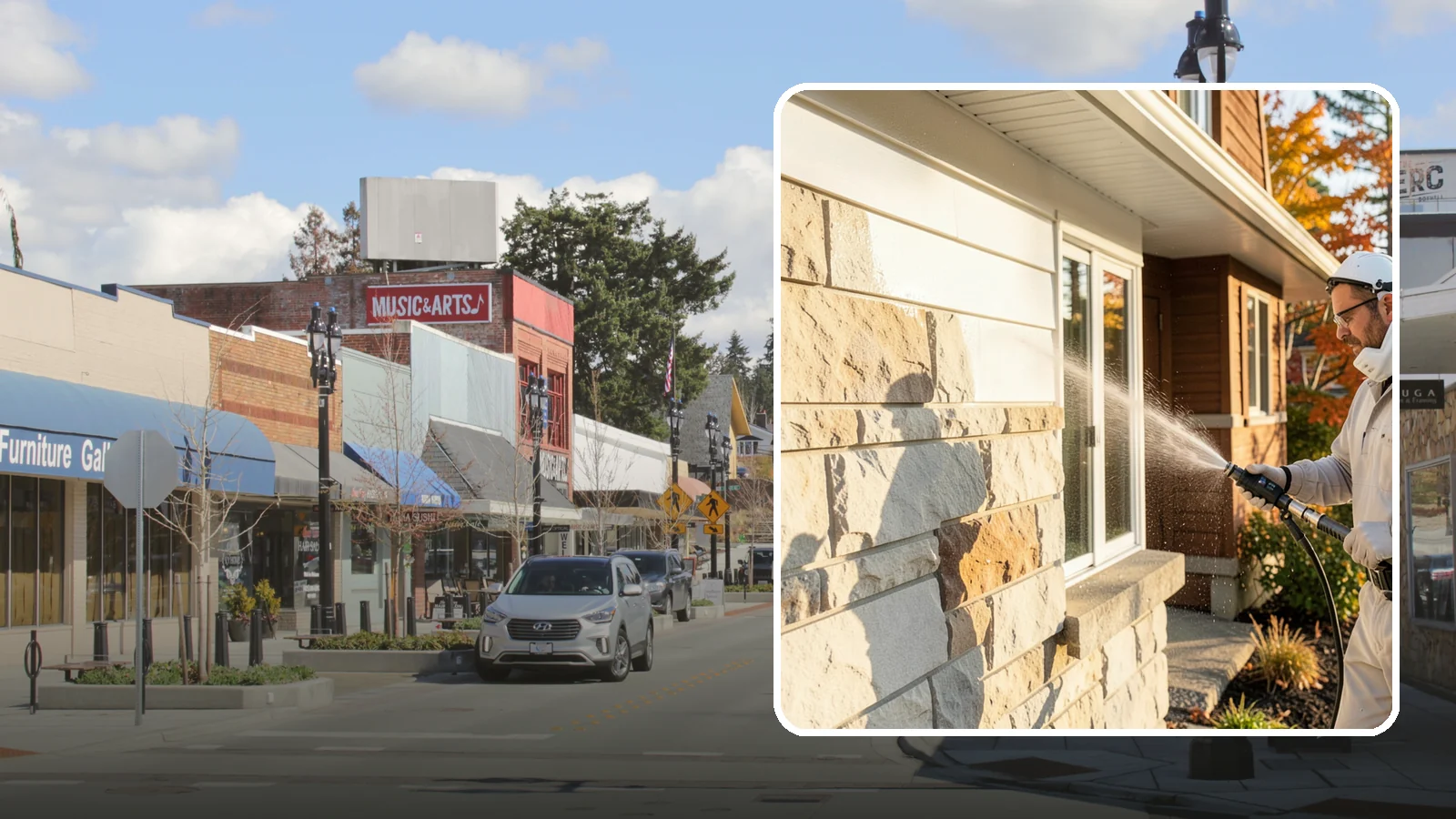 Limestone Cleaning in Bothell, King County, WA - Clean soft, acid-sensitive limestone with neutral chemistry that avoids etching the delicate surface.
