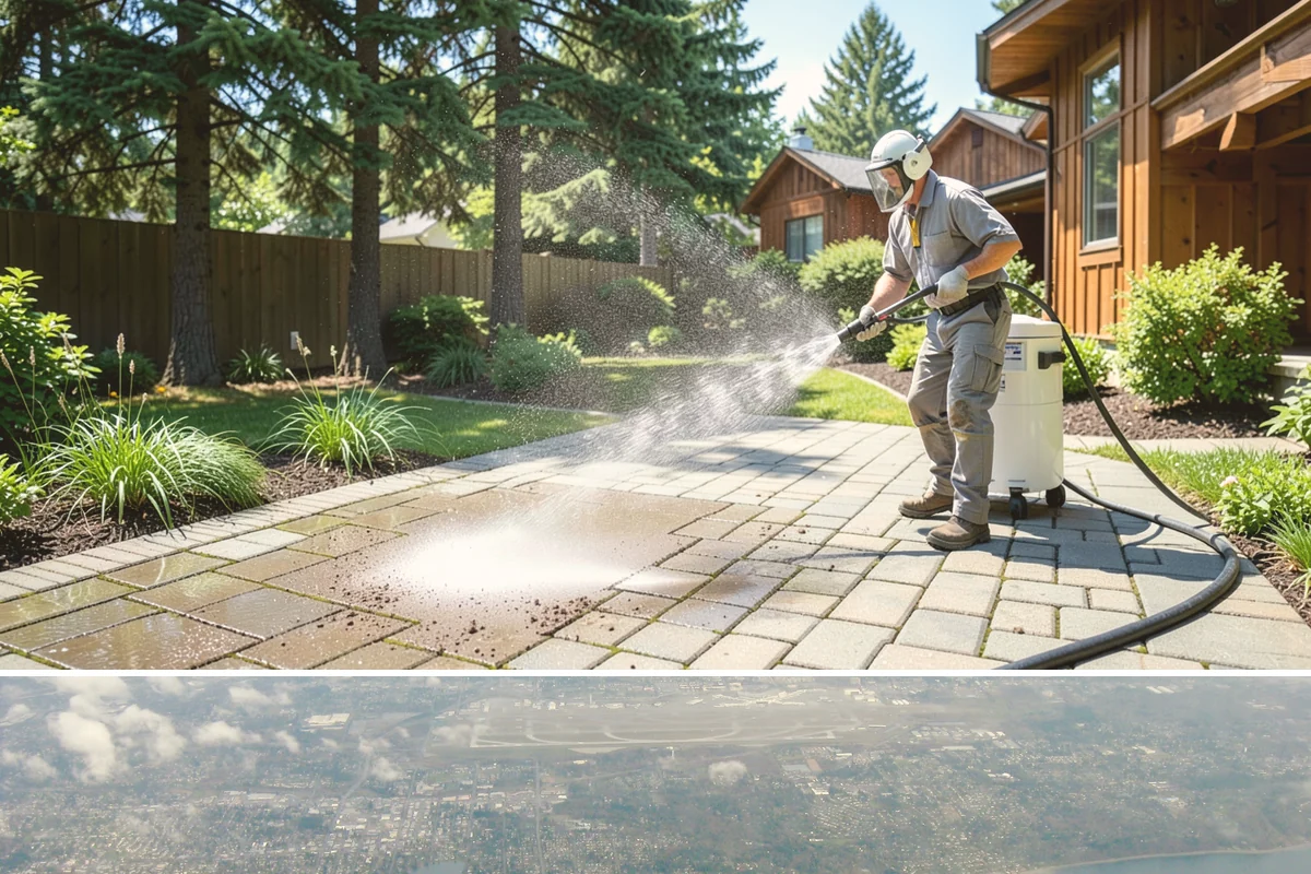 Limestone Cleaning in Burien, King County, WA - Dry summer weather is safest, because saturated limestone is even more delicate and slower to recover after cleaning.