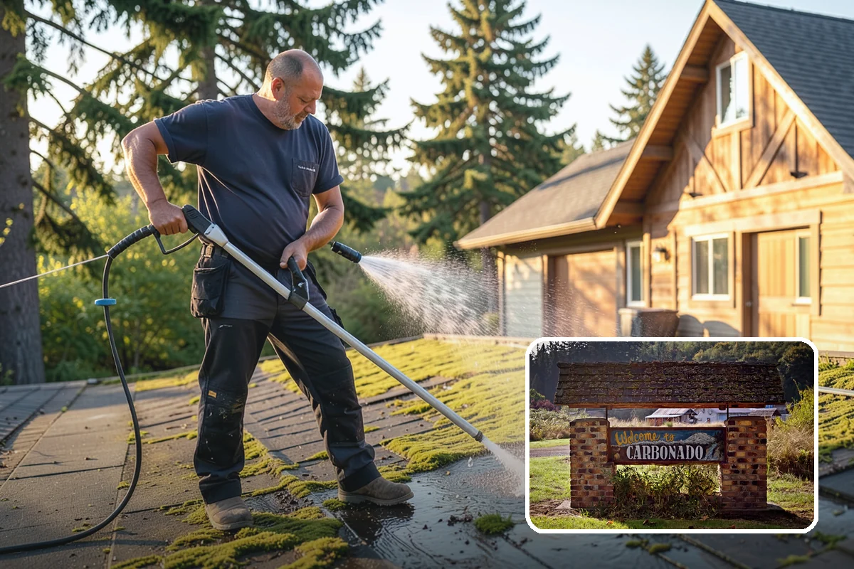 Limestone Cleaning in Carbonado, Pierce County, WA - Avoids the etching that acids cause on calcareous stone