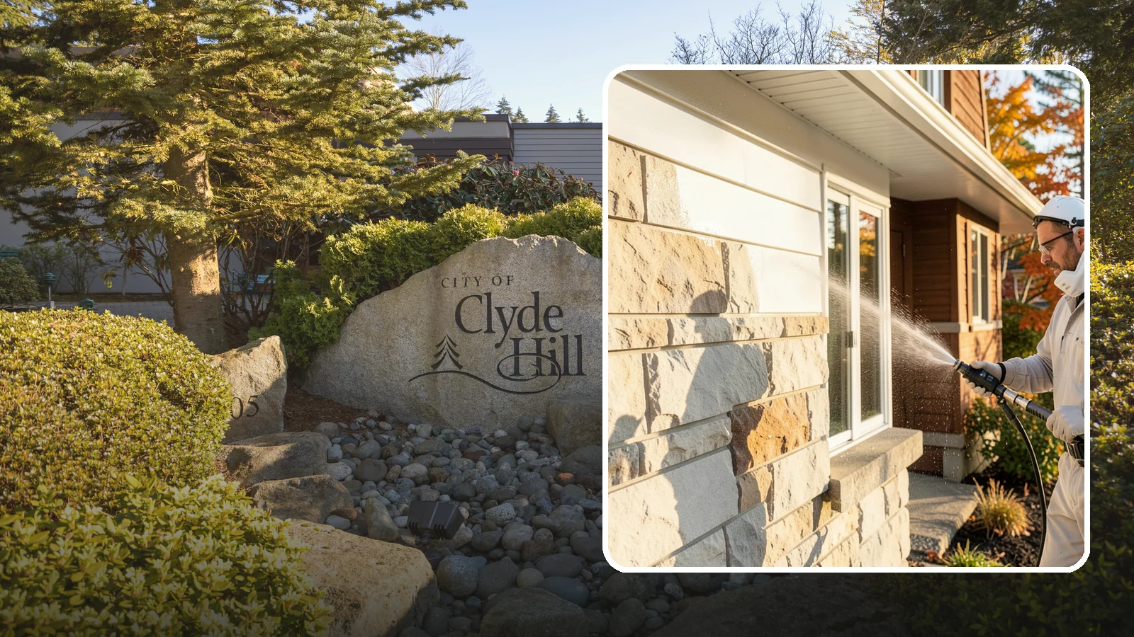Limestone Cleaning in Clyde Hill, King County, WA - Clean soft, acid-sensitive limestone with neutral chemistry that avoids etching the delicate surface.