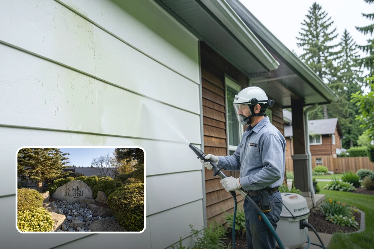Limestone Cleaning in Clyde Hill, King County, WA - Avoids the etching that acids cause on calcareous stone