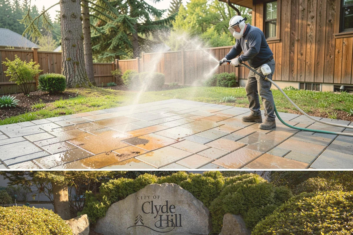 Limestone Cleaning in Clyde Hill, King County, WA - Dry summer weather is safest, because saturated limestone is even more delicate and slower to recover after cleaning.