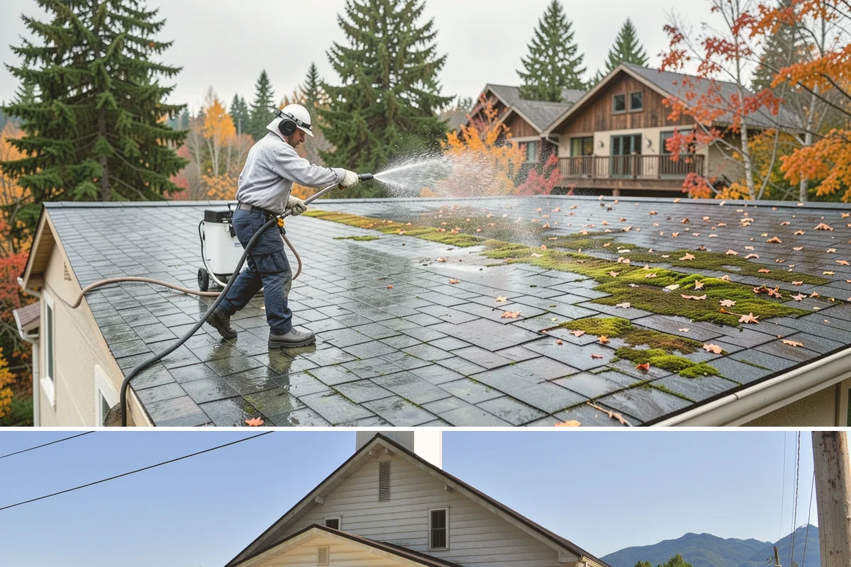 Limestone Cleaning in Concrete, Skagit County, WA - Dry summer weather is safest, because saturated limestone is even more delicate and slower to recover after cleaning.
