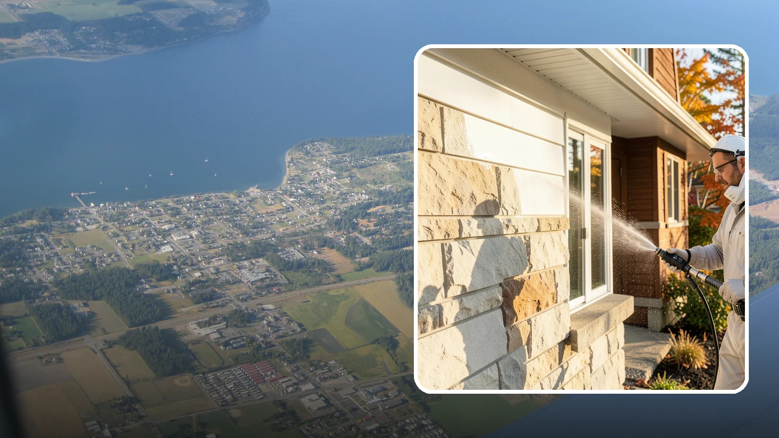 Limestone Cleaning in Coupeville, Island County, WA - Clean soft, acid-sensitive limestone with neutral chemistry that avoids etching the delicate surface.
