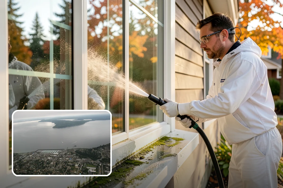 Limestone Cleaning in Des Moines, King County, WA - Avoids the etching that acids cause on calcareous stone