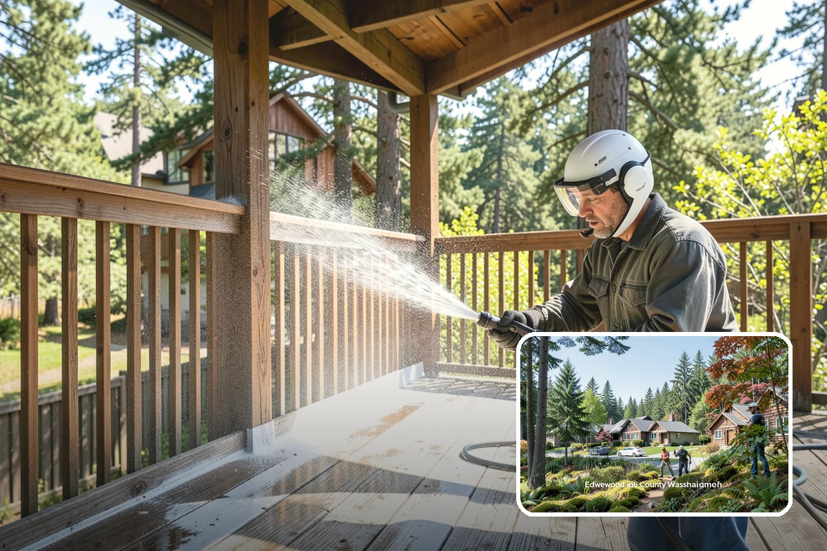 Limestone Cleaning in Edgewood, Pierce County, WA - Avoids the etching that acids cause on calcareous stone