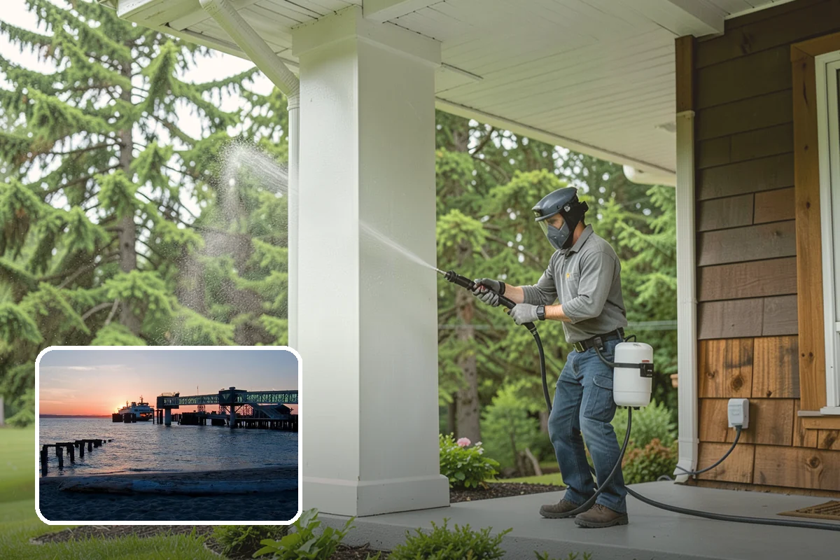 Limestone Cleaning in Edmonds, Snohomish County, WA - Avoids the etching that acids cause on calcareous stone