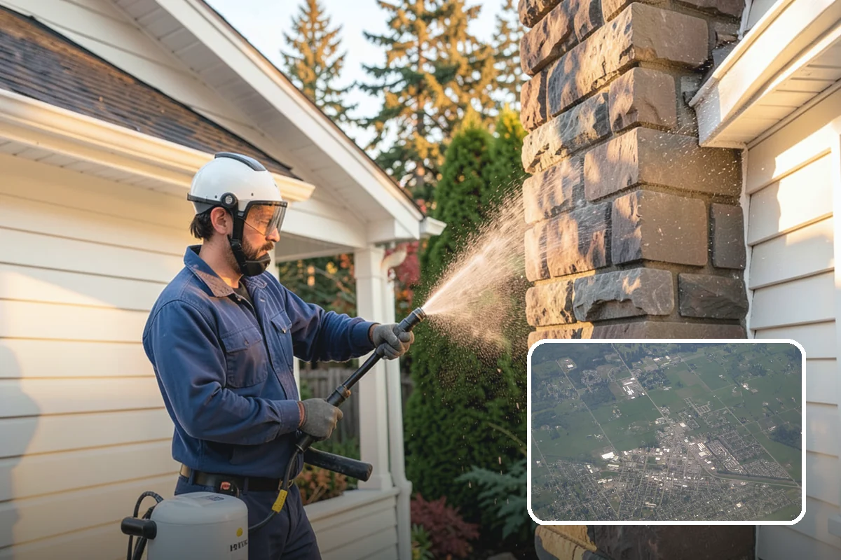 Limestone Cleaning in Enumclaw, King County, WA - Avoids the etching that acids cause on calcareous stone