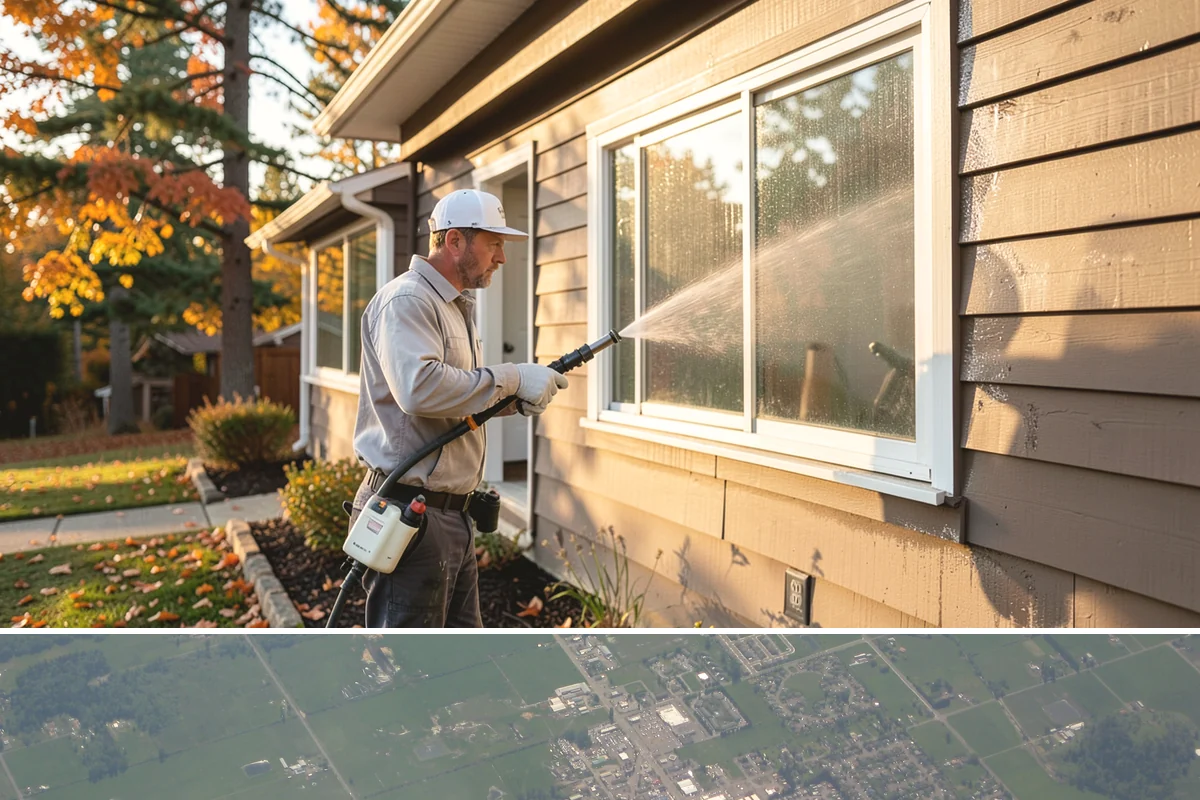 Limestone Cleaning in Enumclaw, King County, WA - Dry summer weather is safest, because saturated limestone is even more delicate and slower to recover after cleaning.