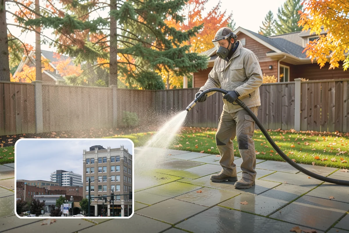 Limestone Cleaning in Everett, Snohomish County, WA - Avoids the etching that acids cause on calcareous stone
