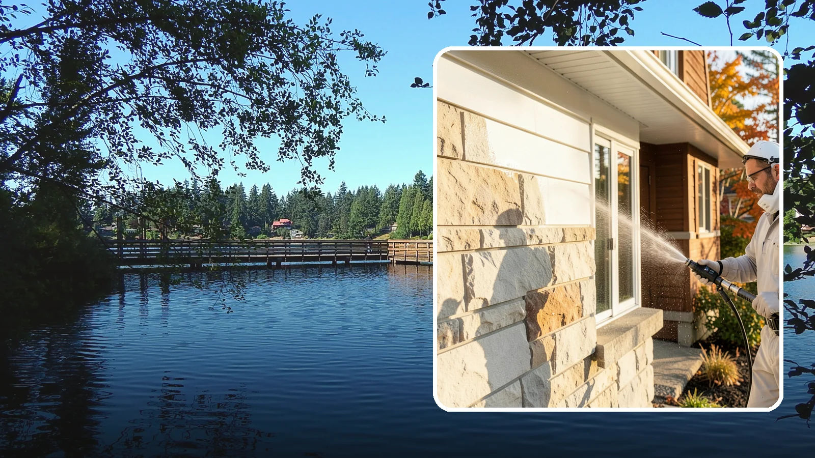 Limestone Cleaning in Federal Way, King County, WA - Clean soft, acid-sensitive limestone with neutral chemistry that avoids etching the delicate surface.