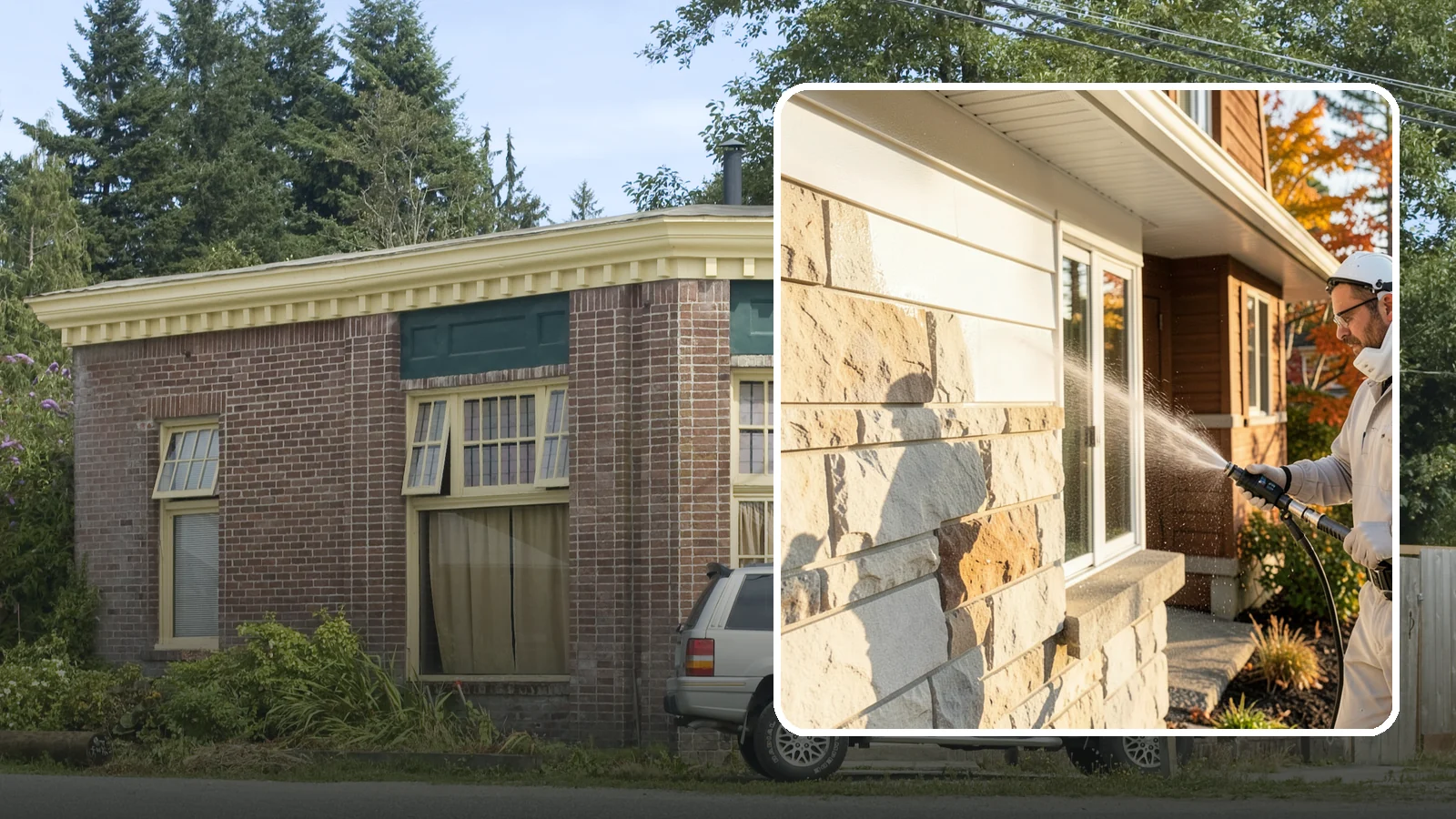 Limestone Cleaning in Hamilton, Skagit County, WA - Clean soft, acid-sensitive limestone with neutral chemistry that avoids etching the delicate surface.