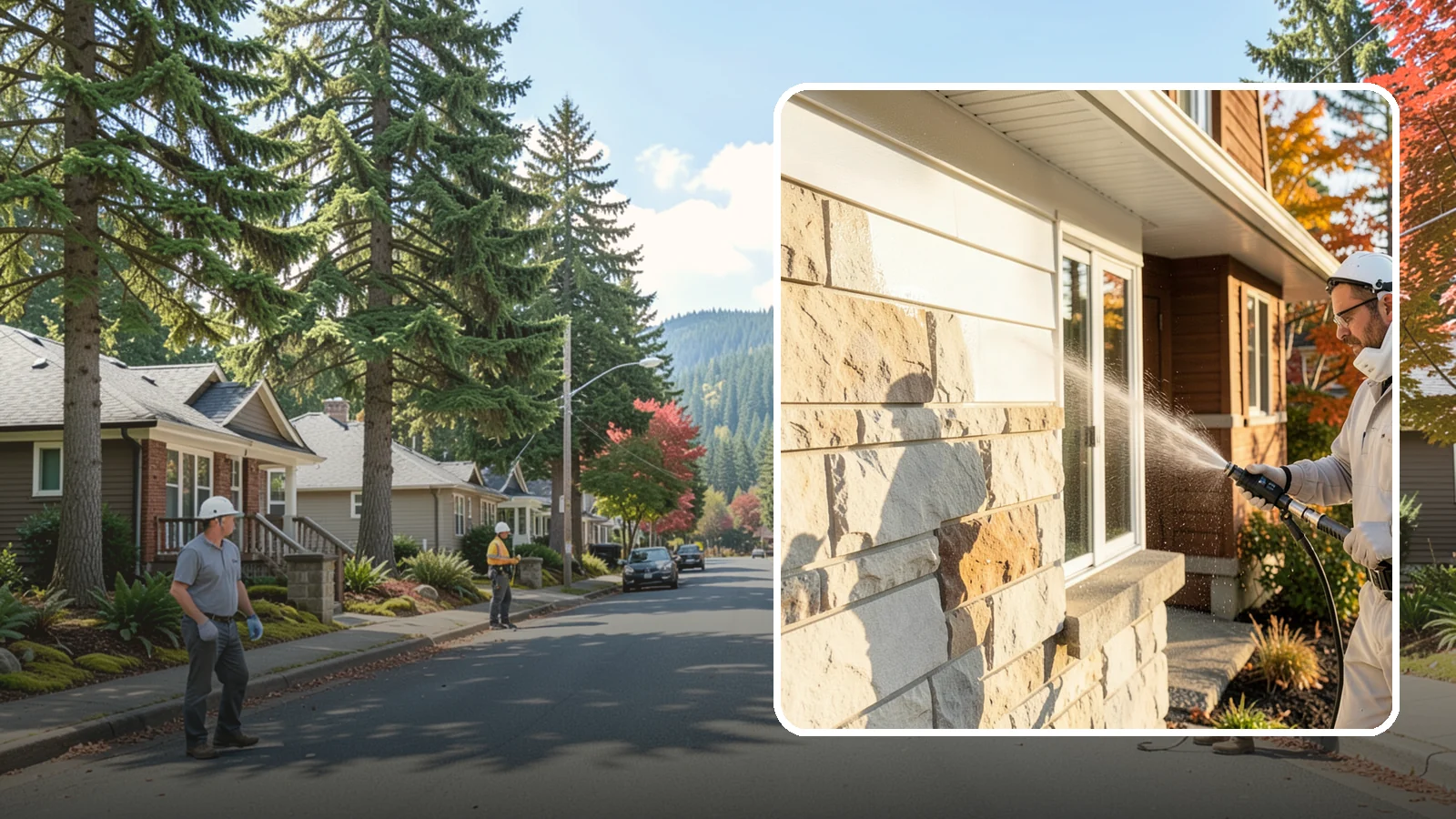 Limestone Cleaning in Hunts Point, King County, WA - Clean soft, acid-sensitive limestone with neutral chemistry that avoids etching the delicate surface.