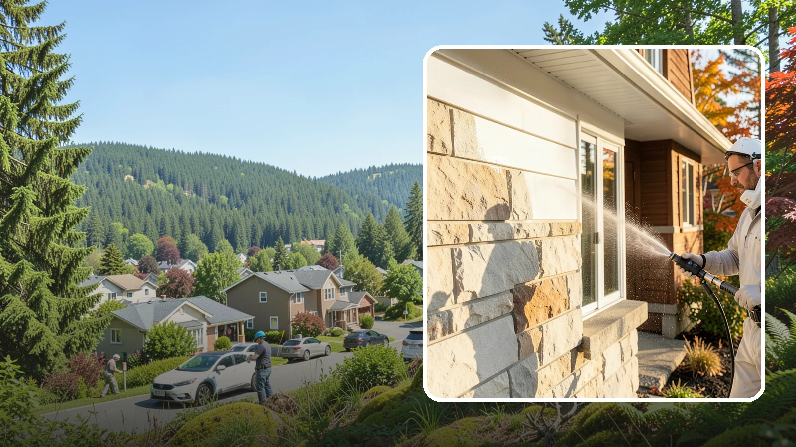 Limestone Cleaning in Index, Snohomish County, WA - Clean soft, acid-sensitive limestone with neutral chemistry that avoids etching the delicate surface.
