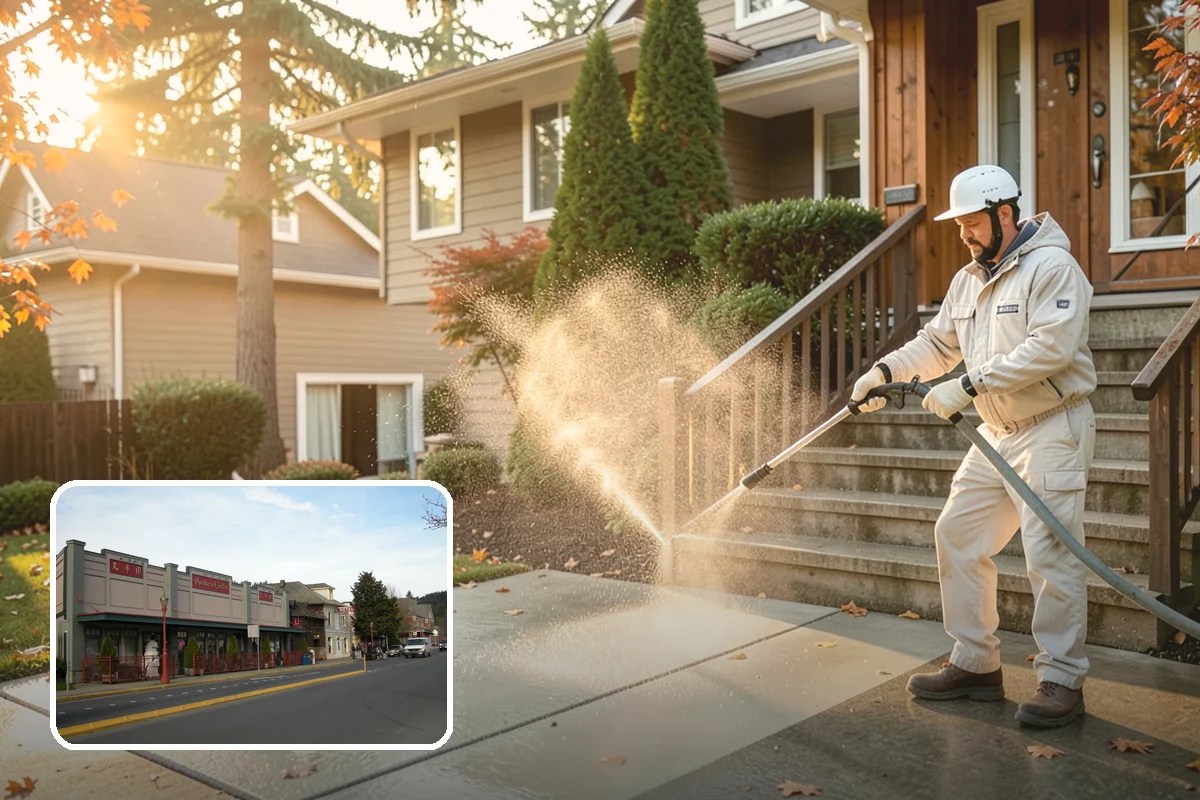 Limestone Cleaning in Issaquah, King County, WA - Avoids the etching that acids cause on calcareous stone