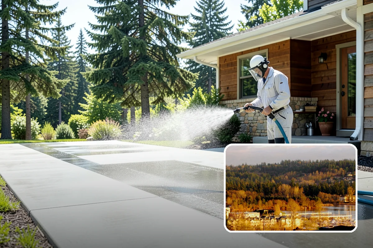 Limestone Cleaning in Kenmore, King County, WA - Avoids the etching that acids cause on calcareous stone